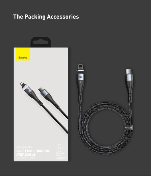 Cable de Carga Magnético Baseus para iPhone 12 - Carga Rápida PD 20W - Image 20