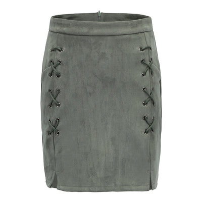 Falda Blanca Ajustada con Bandage Estilo A-Line - Image 6