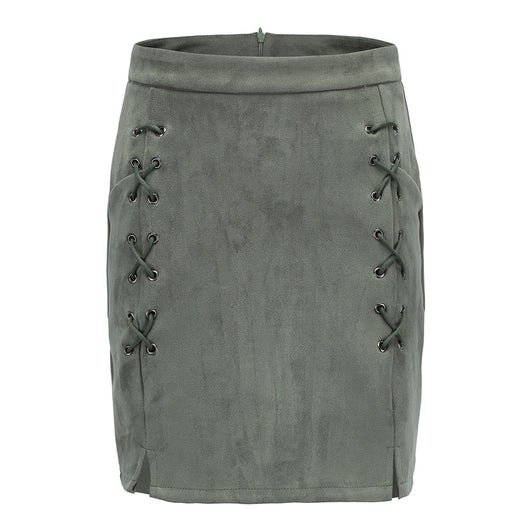 Falda Blanca Ajustada con Bandage Estilo A-Line - Image 6