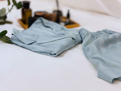 Pijama de Seda Helada con Rayas - Conjunto Corto para Dormir y Casa Mujer Verano - Image 23