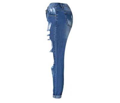 Pantalones Skinny Rotos de Cintura Alta para Mujer - Image 17