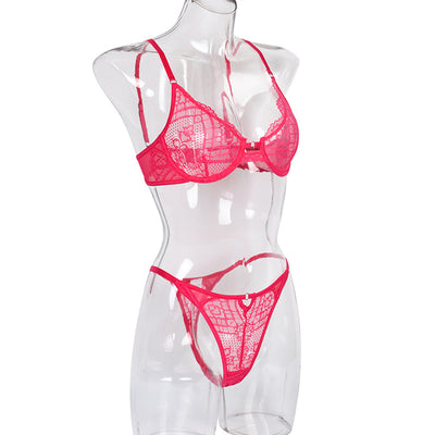 Conjunto de Lencería Encaje Multicolor Transparente para Mujer - Image 35
