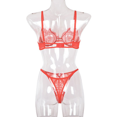 Conjunto de Lencería Encaje Multicolor Transparente para Mujer - Image 43