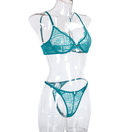 Conjunto de Lencería Encaje Multicolor Transparente para Mujer - Image 45