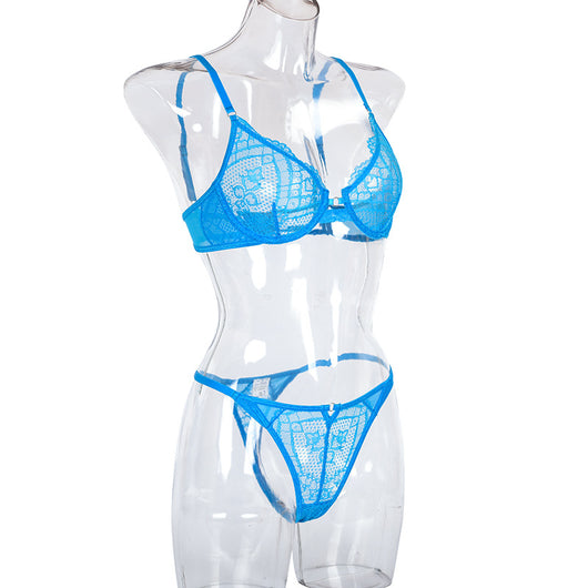 Conjunto de Lencería Encaje Multicolor Transparente para Mujer - Image 48
