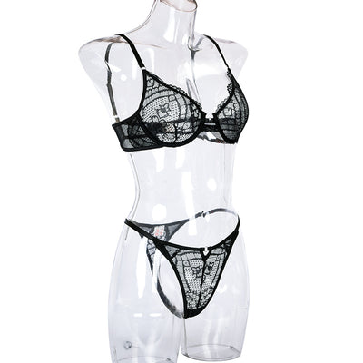 Conjunto de Lencería Encaje Multicolor Transparente para Mujer - Image 50