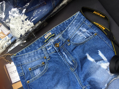 Pantalones Skinny Rotos de Cintura Alta para Mujer - Image 21