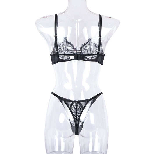 Conjunto de Lencería Encaje Multicolor Transparente para Mujer - Image 51