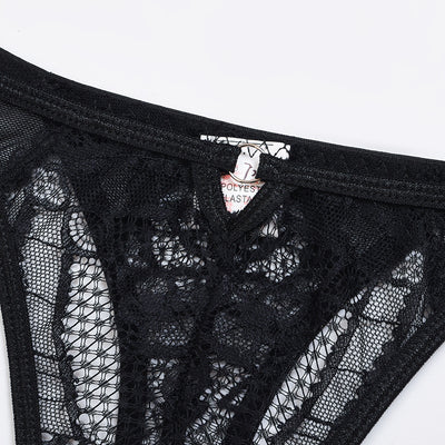 Conjunto de Lencería Encaje Multicolor Transparente para Mujer - Image 56