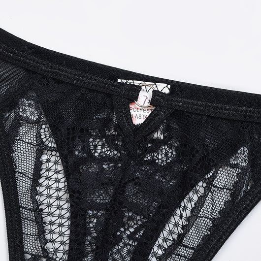 Conjunto de Lencería Encaje Multicolor Transparente para Mujer - Image 56