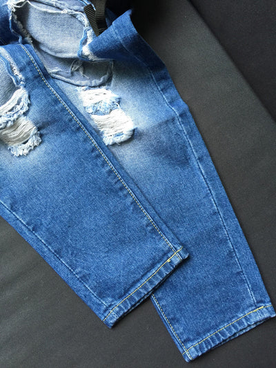 Pantalones Skinny Rotos de Cintura Alta para Mujer - Image 22