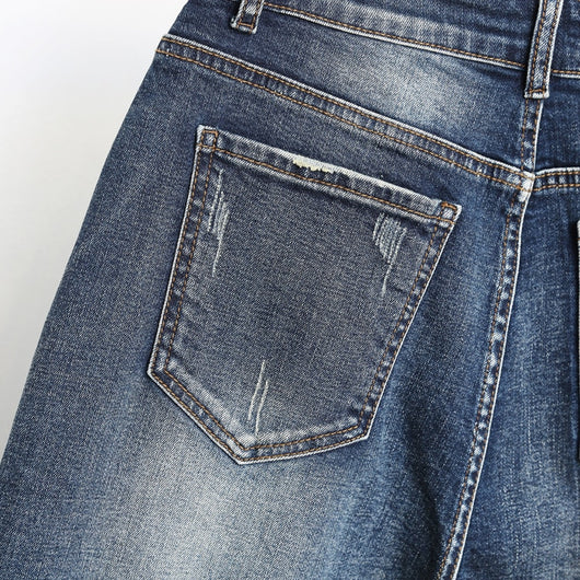 Jeans Oversize Mujer Cintura Alta Elástico Pierna Ancha - Image 8