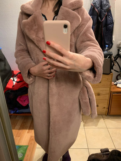 Abrigo de Piel Sintética Conejo para Mujer Talla Plus - Image 16