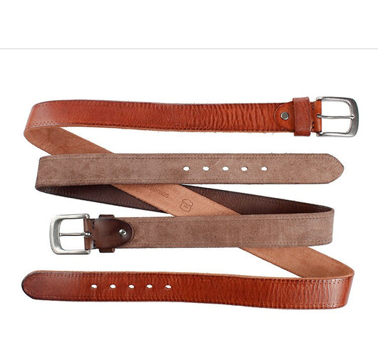 Cinturón de Cuero Curtido Vegetal Premium Unisex con Hebilla de Aleación - Image 11