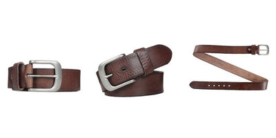 Cinturón de Cuero Curtido Vegetal Premium Unisex con Hebilla de Aleación - Image 15