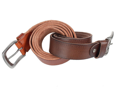 Cinturón de Cuero Curtido Vegetal Premium Unisex con Hebilla de Aleación - Image 16
