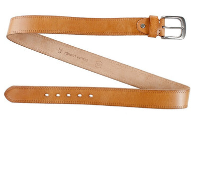 Cinturón de Cuero Curtido Vegetal Premium Unisex con Hebilla de Aleación - Image 25