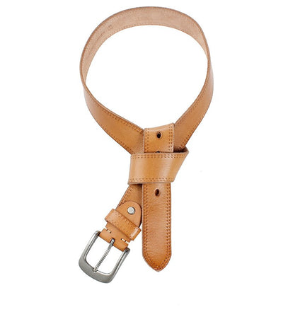 Cinturón de Cuero Curtido Vegetal Premium Unisex con Hebilla de Aleación - Image 26