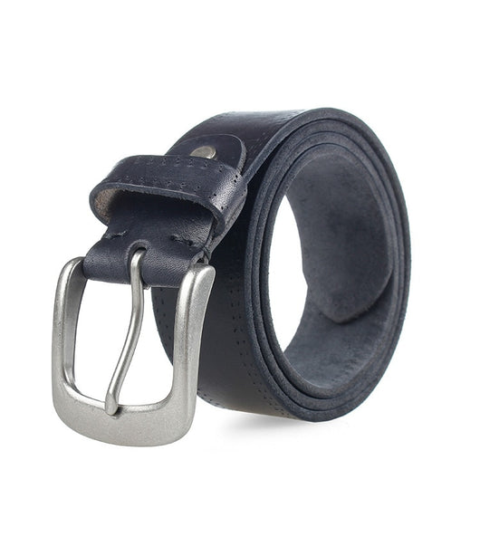 Cinturón de Cuero Curtido Vegetal Premium Unisex con Hebilla de Aleación - Image 27