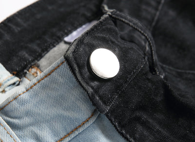 Jeans Stretch Bicolor con Costuras de Diseño para Hombre - Image 9