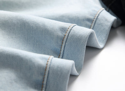 Jeans Stretch Bicolor con Costuras de Diseño para Hombre - Image 13