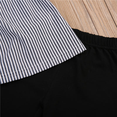Conjunto Infantil Verano: Blusa Tirantes Rayas y Pantalón Corto - Image 7