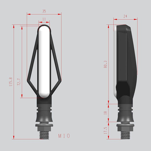 Direccionales LED Secuenciales para Moto con Luz de Freno - Image 12