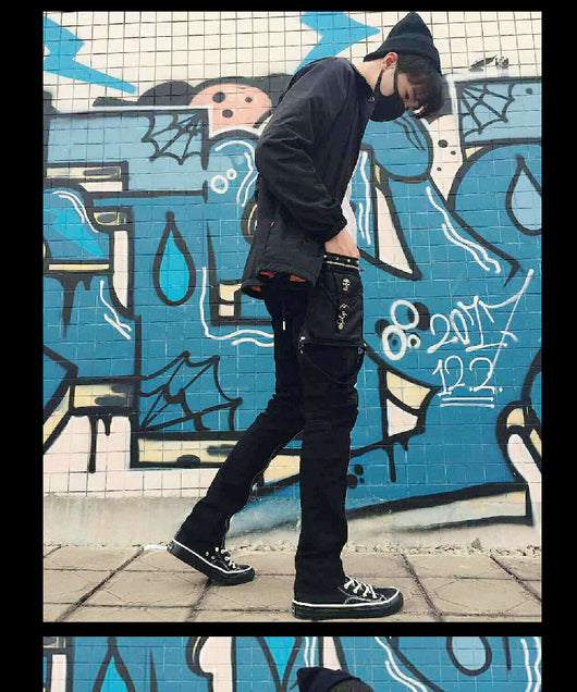 Pantalón de Cuero Negro Slim Fit con Detalles de Costura y Cierre - Image 6