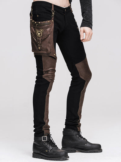 Pantalón de Cuero Negro Slim Fit con Detalles de Costura y Cierre - Image 10