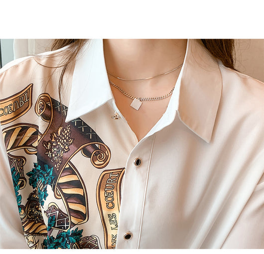 Blusa Retro Coreana con Costuras Irregulares y Manga Larga para Mujer - Image 11