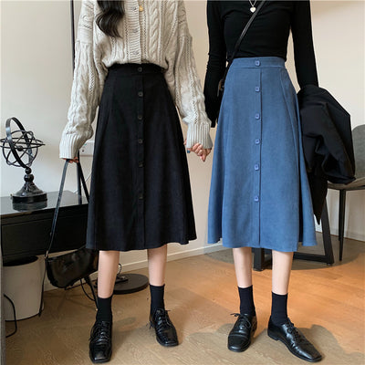 Falda Midi Cintura Alta Estilo A-Line para Invierno - Image 11