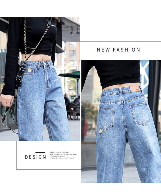 Jeans Rectos Talle Alto Mujer - Corte Slim y Holgado - Image 9