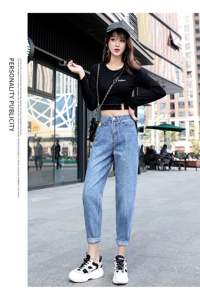 Jeans Rectos Talle Alto Mujer - Corte Slim y Holgado - Image 11