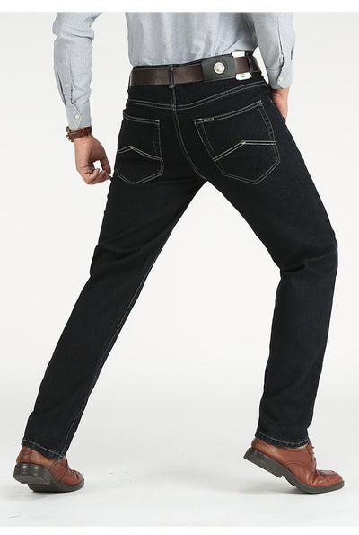 Jeans Retro de Cintura Alta Holgados Corte Recto para Hombre - Image 10