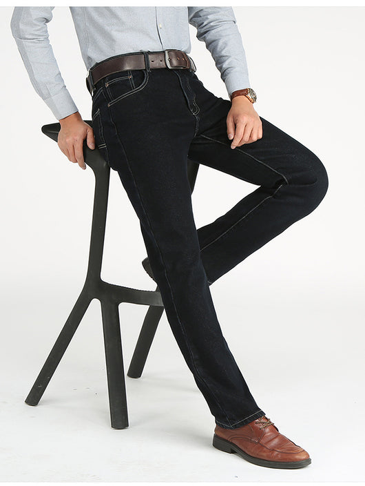Jeans Retro de Cintura Alta Holgados Corte Recto para Hombre - Image 11