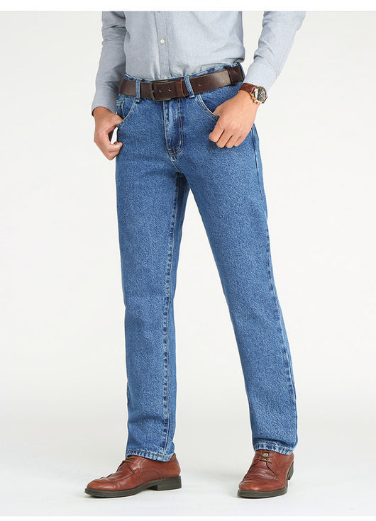 Jeans Retro de Cintura Alta Holgados Corte Recto para Hombre - Image 13