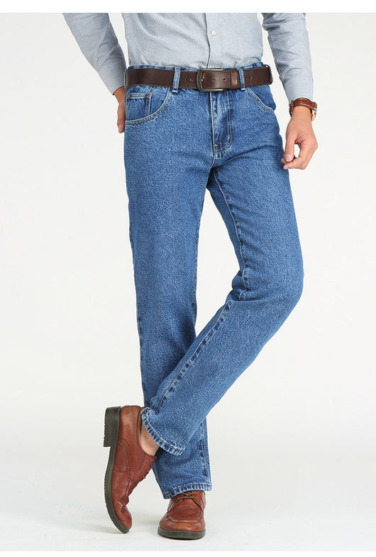 Jeans Retro de Cintura Alta Holgados Corte Recto para Hombre - Image 14