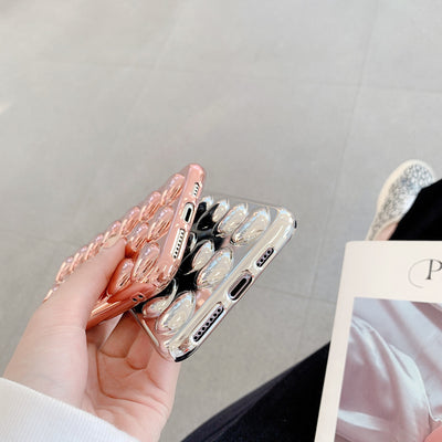 Funda para Teléfono con Diseño 3D de Corazón Electrochapada - Image 8