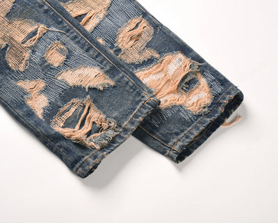 Pantalones Vaqueros con Parche Bordado God Cow Destroyed - Image 11