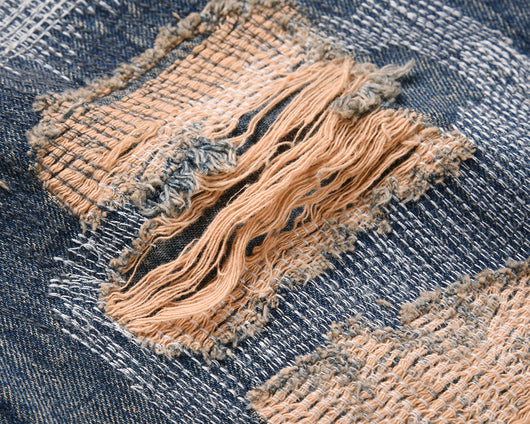 Pantalones Vaqueros con Parche Bordado God Cow Destroyed - Image 13