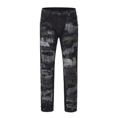 Pantalones Vaqueros con Parche Bordado God Cow Destroyed - Image 18