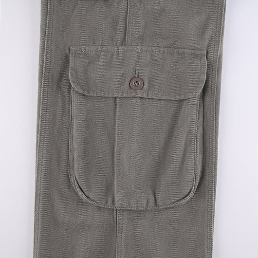 Pantalones Vaqueros Grises Retro Estilo Europeo para Mujer - Image 14