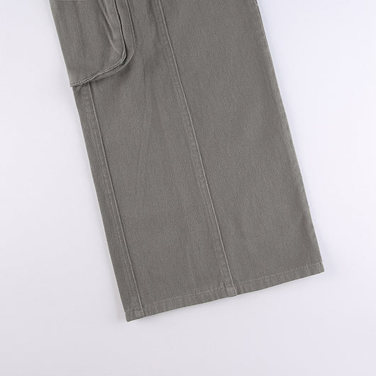 Pantalones Vaqueros Grises Retro Estilo Europeo para Mujer - Image 15