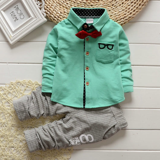 Conjunto Infantil de Algodón con Camisa Estampada Primavera - Image 8