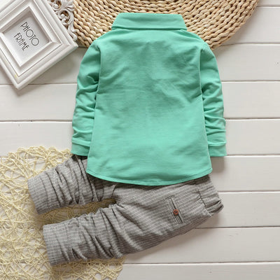 Conjunto Infantil de Algodón con Camisa Estampada Primavera - Image 12