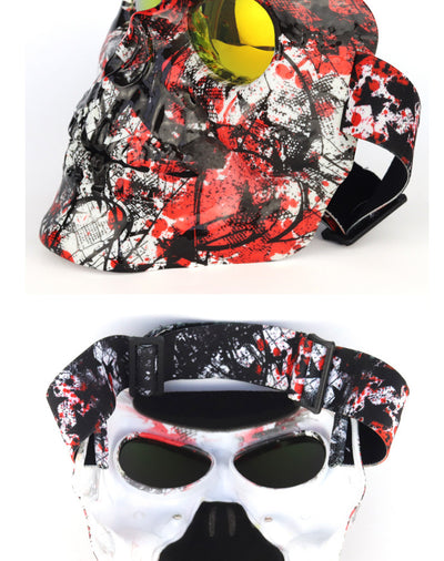 Máscara Cráneo para Motociclista con Gafas Integradas - Image 25