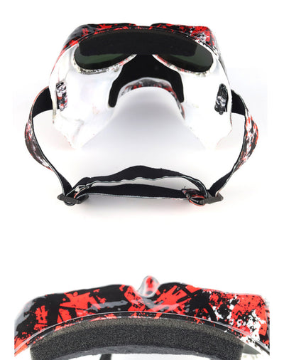 Máscara Cráneo para Motociclista con Gafas Integradas - Image 26