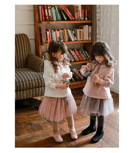 Sudadera con Capucha de Terciopelo y Encaje para Niñas Talla Plus - Image 14