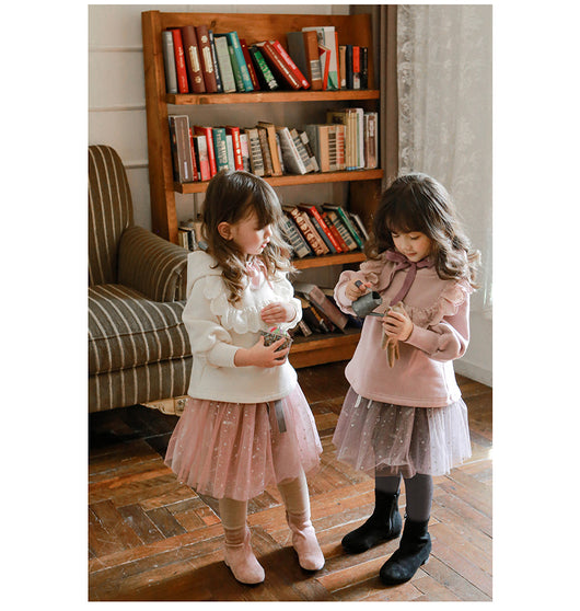 Sudadera con Capucha de Terciopelo y Encaje para Niñas Talla Plus - Image 35