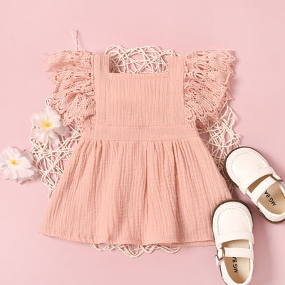 Vestido Infantil Sin Mangas de Color Liso para Primavera - Image 11